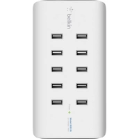 Belkin RockStar USB Ladestation 120W 10x USB-A Weiß, Schwarz Innenbereich Belkin RockStar USB Ladestation 120W 10x USB-A Weiß, Schwarz Innenbereich