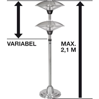 Einhell NHH 2100 Halogenheizer 900 W, 1200 W, 2100 W Silber Einhell NHH 2100 Halogenheizer 900 W, 1200 W, 2100 W Silber