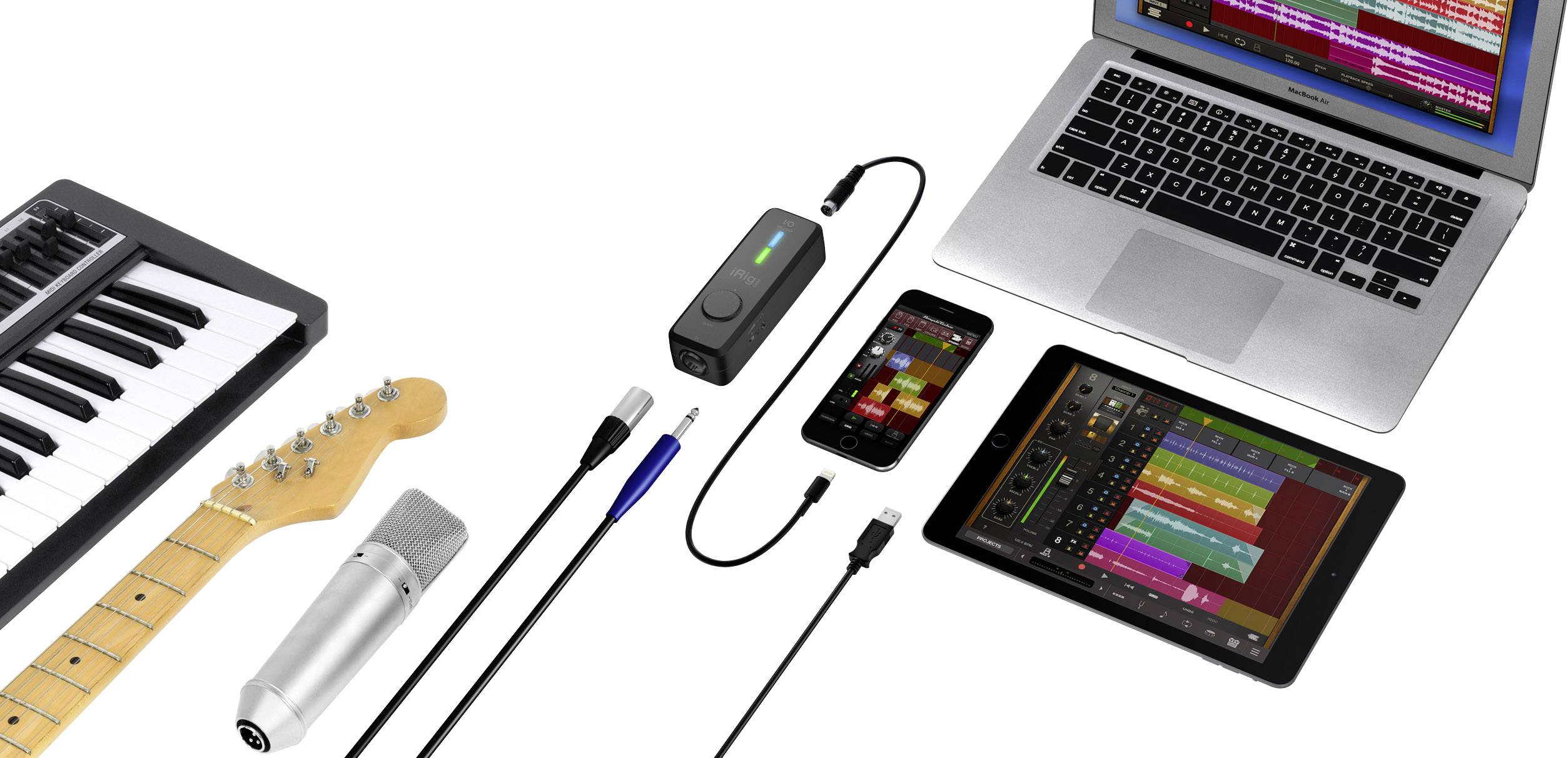 IK Multimedia MIDI Interface iRig PRO I/O Monitor-Controlling, inkl. Software