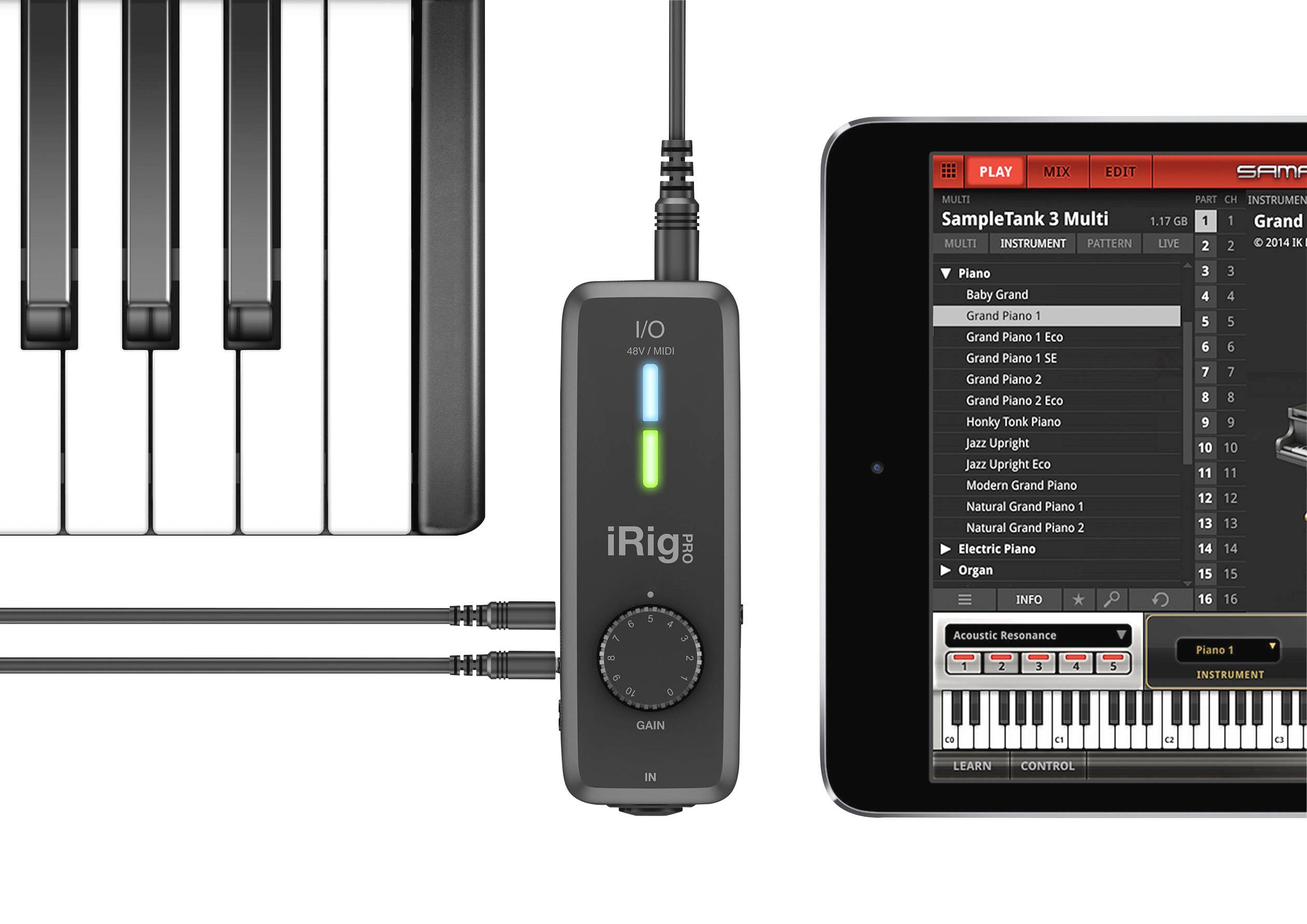 MIDI Interface IK Multimedia iRig PRO I/O Monitor-Controlling, inkl. Software