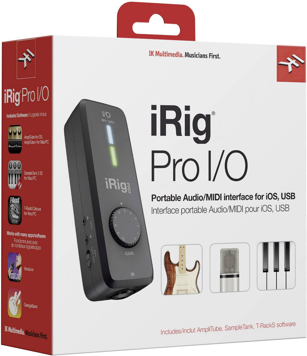 MIDI Interface IK Multimedia iRig PRO I/O Monitor-Controlling, inkl. Software