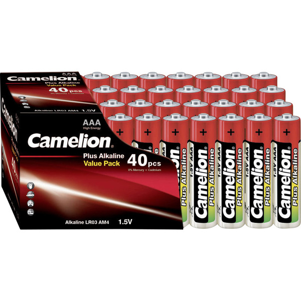 Camelion Plus LR03 Micro (AAA)-Batterie Alkali-Mangan 1250 mAh 1.5 V 40 St.