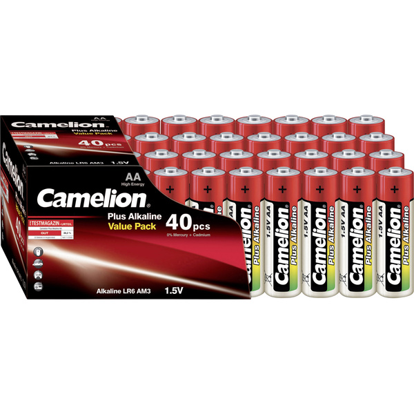 Camelion Plus LR06 Mignon (AA)-Batterie Alkali-Mangan 1.5 V 40 St.