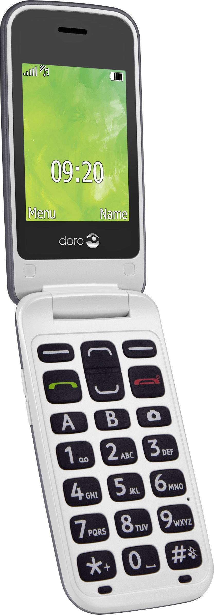 Doro 2414 Senioren-Klapp-Handy SOS Taste Stahl