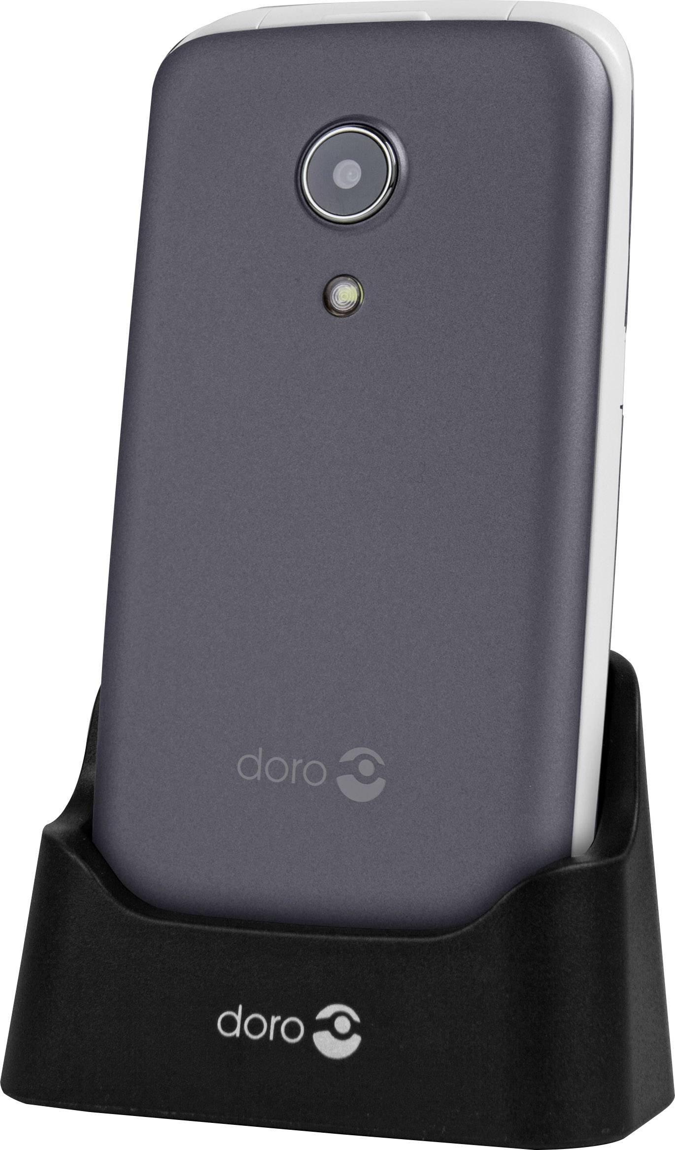 Doro 2414 Senioren-Klapp-Handy SOS Taste Stahl