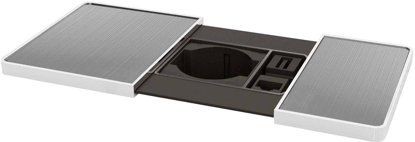 Kopp 939622018 Einbau-Steckdosenleiste 1fach Aluminium 1 St.