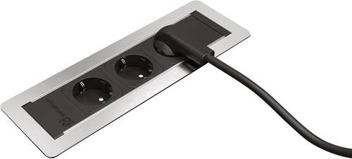 Kopp 939625011 Einbau-Steckdosenleiste 3fach Aluminium (gebürstet) 1 St.