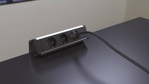 939627013 Steckdosenleiste ohne Schalter 3fach Aluminium (eloxiert) 1 St.