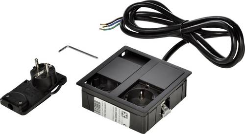 Kopp 939634017 Einbau-Steckdosenleiste 2fach Schwarz 1 St.