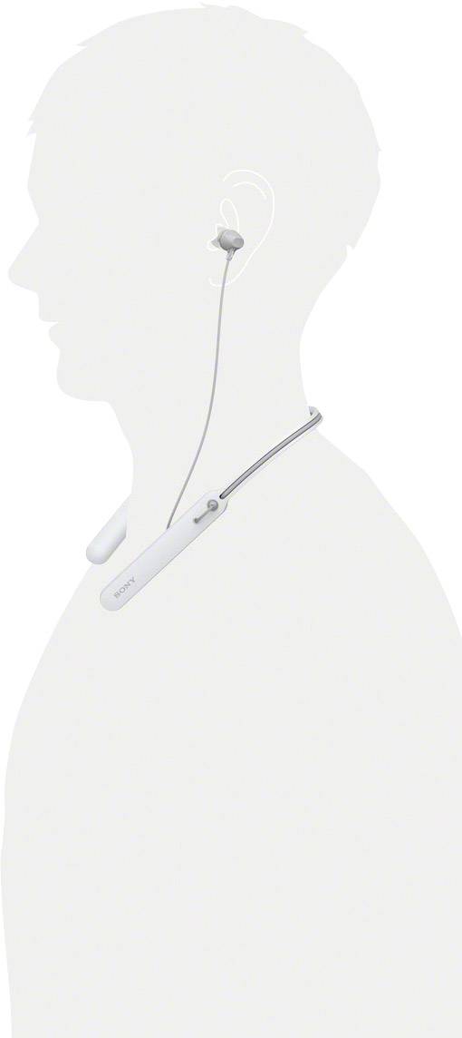 Sony WI-C400 Bluetooth® Kopfhörer In Ear Nackenbügel, NFC, Headset Weiß