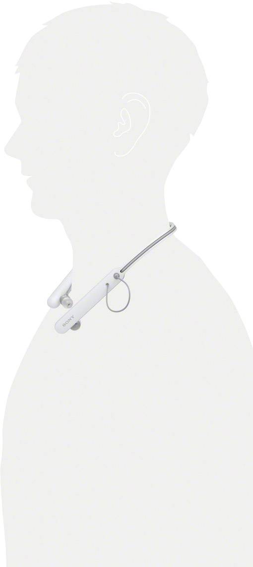 Sony WI-C400 Bluetooth® Kopfhörer In Ear Nackenbügel, NFC, Headset Weiß