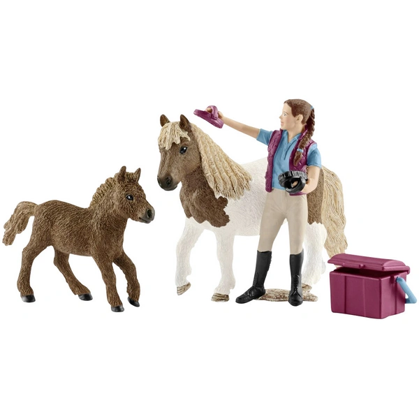 Schleich Pferdepflegerin mit Shettys 42362 Schleich Pferdepflegerin mit Shettys 42362