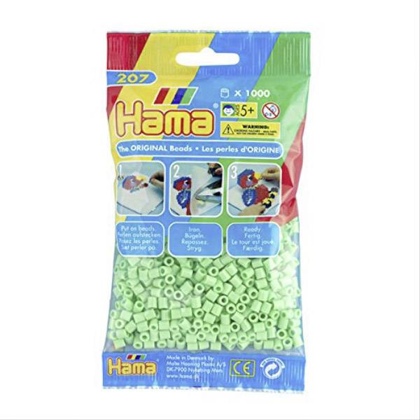 Vedes HAMA Bügelperlen Midi - Pastell Grün 1000 Perlen 207-47
