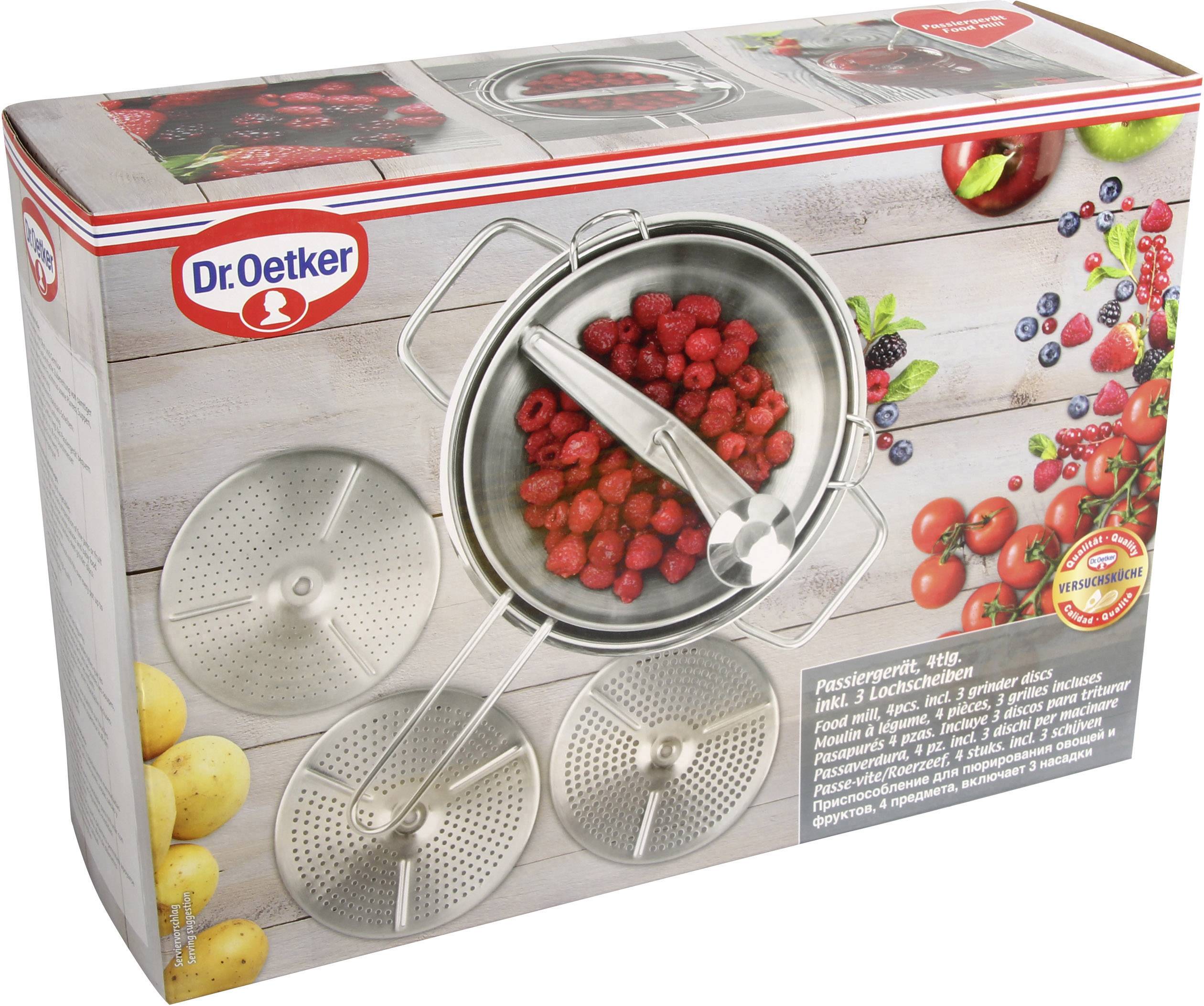 Dr. Oetker Passiergerät, Edelstahl Grau