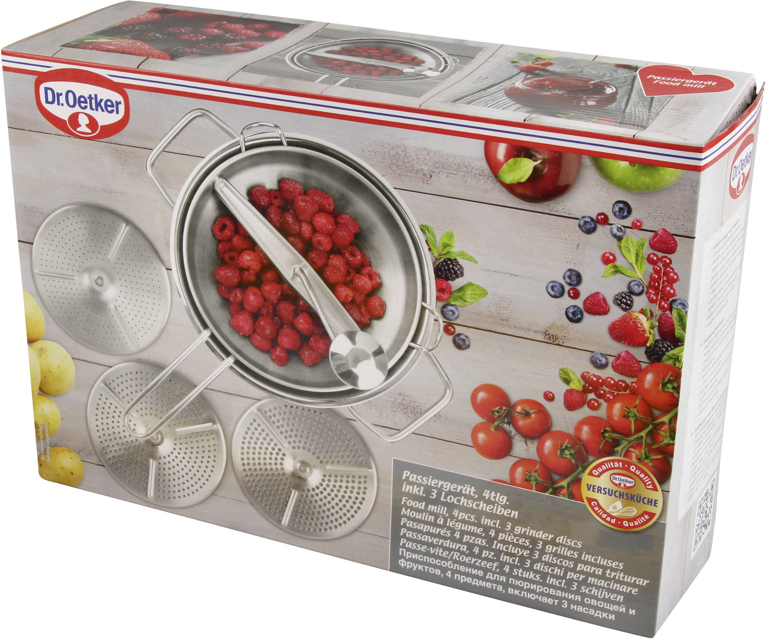 Dr. Oetker Passiergerät, Edelstahl Grau