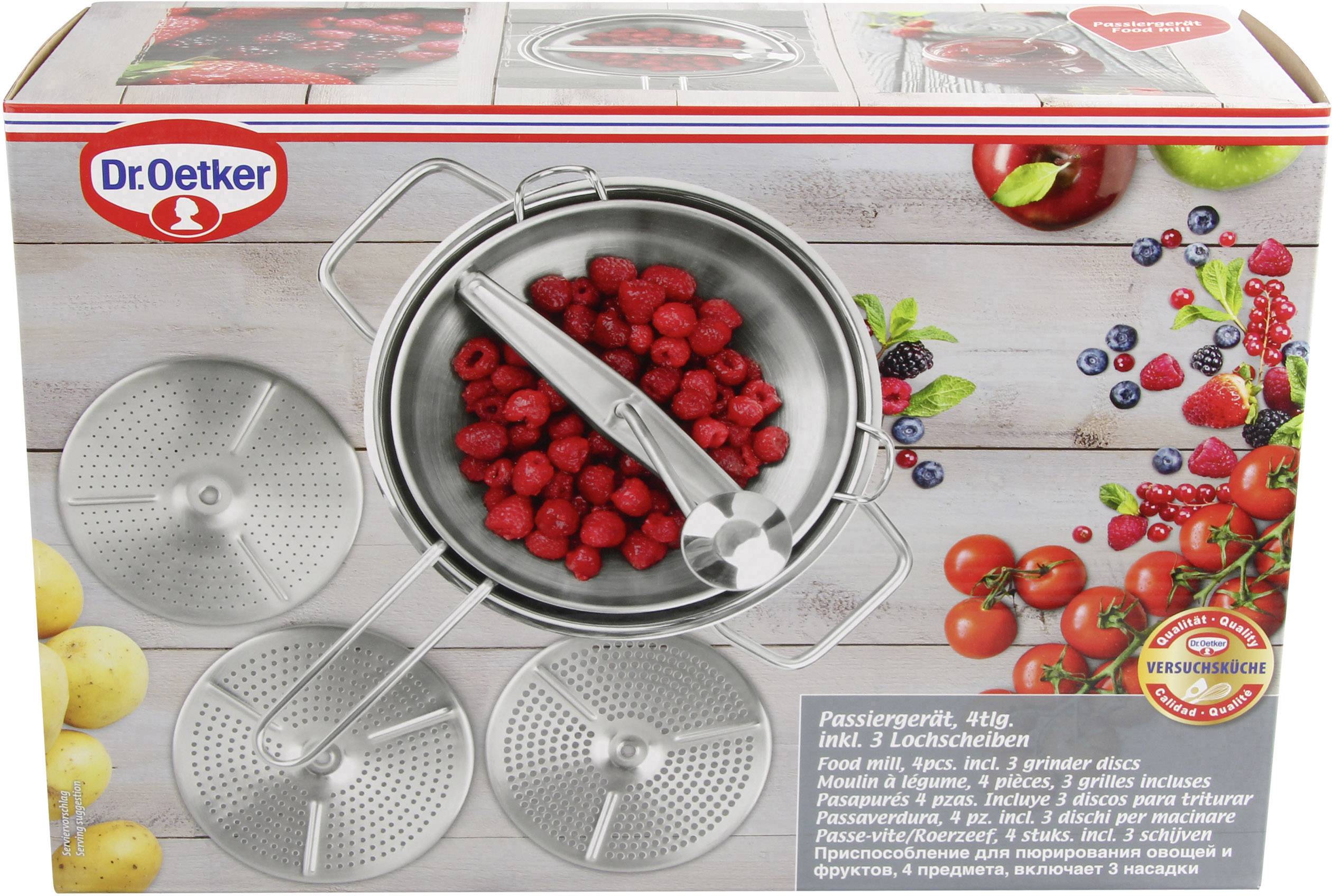 Dr. Oetker Passiergerät, Edelstahl Grau