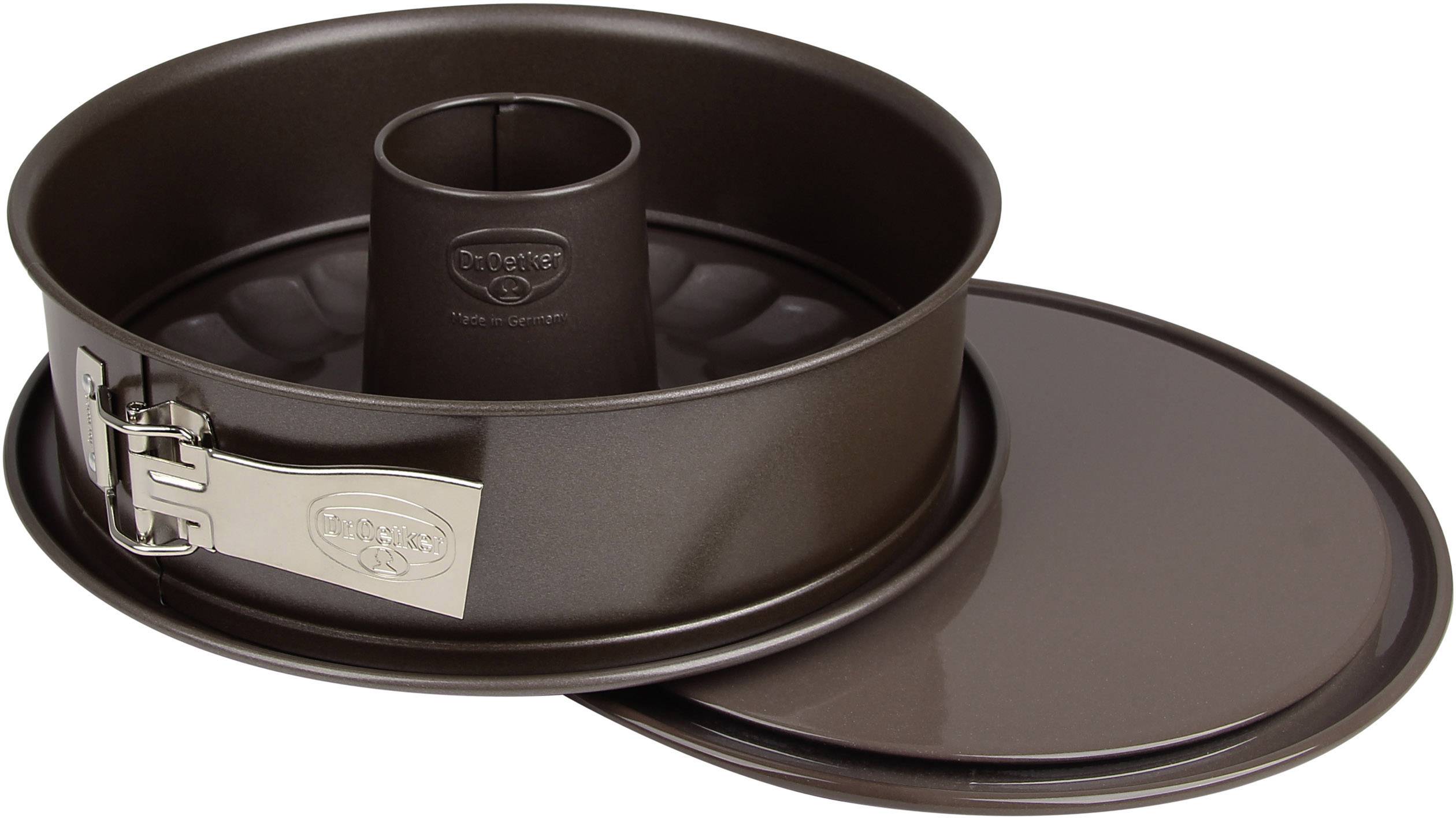 Dr. Oetker Springform mit Emaille-Servierboden & Rohrboden, 26 cm