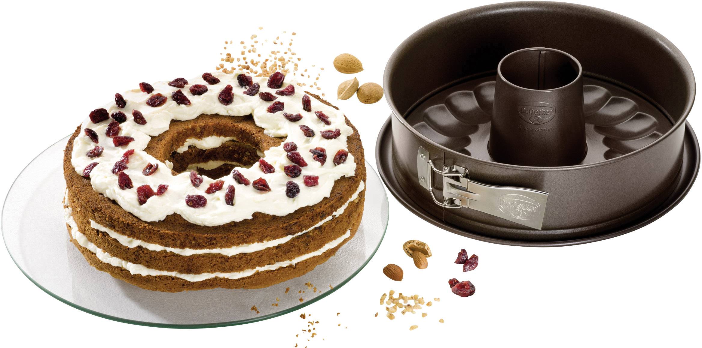 Dr. Oetker Springform mit Emaille-Servierboden & Rohrboden, 26 cm