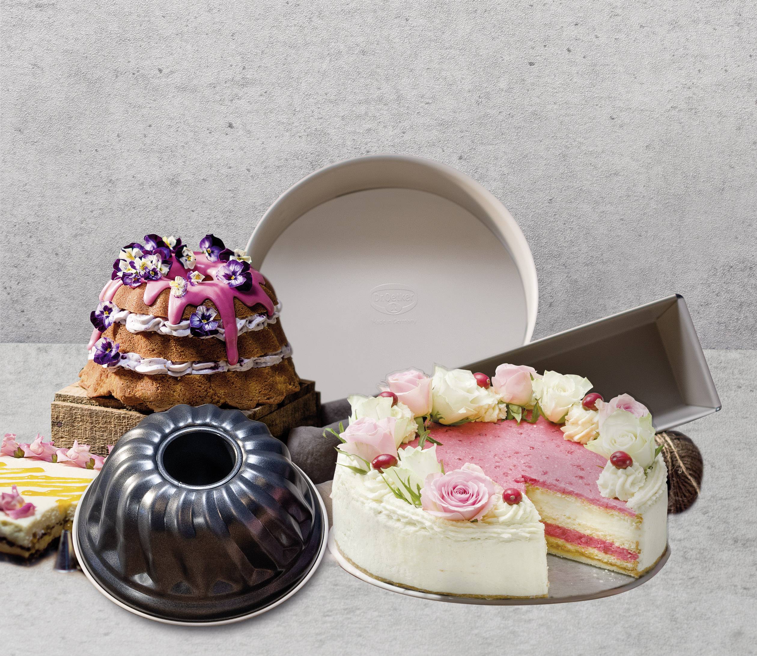 Dr. Oetker 4869 Dr. Oetker Back-Trend Backformen-Set 3-teilig