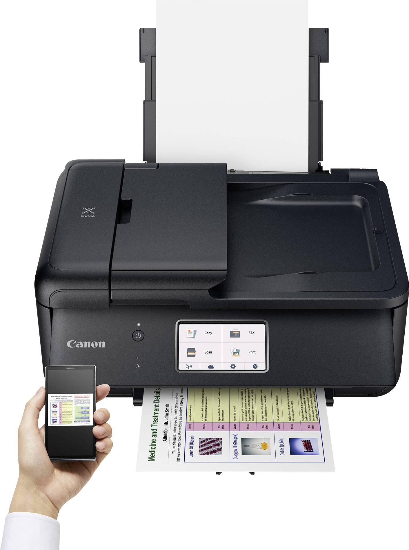 Canon PIXMA TR8550 Multifunktionsdrucker Tintenstrahl Farbe A4 Drucker, Scanner, Kopierer, Fax LAN, WLAN, Bluetooth®, Duplex