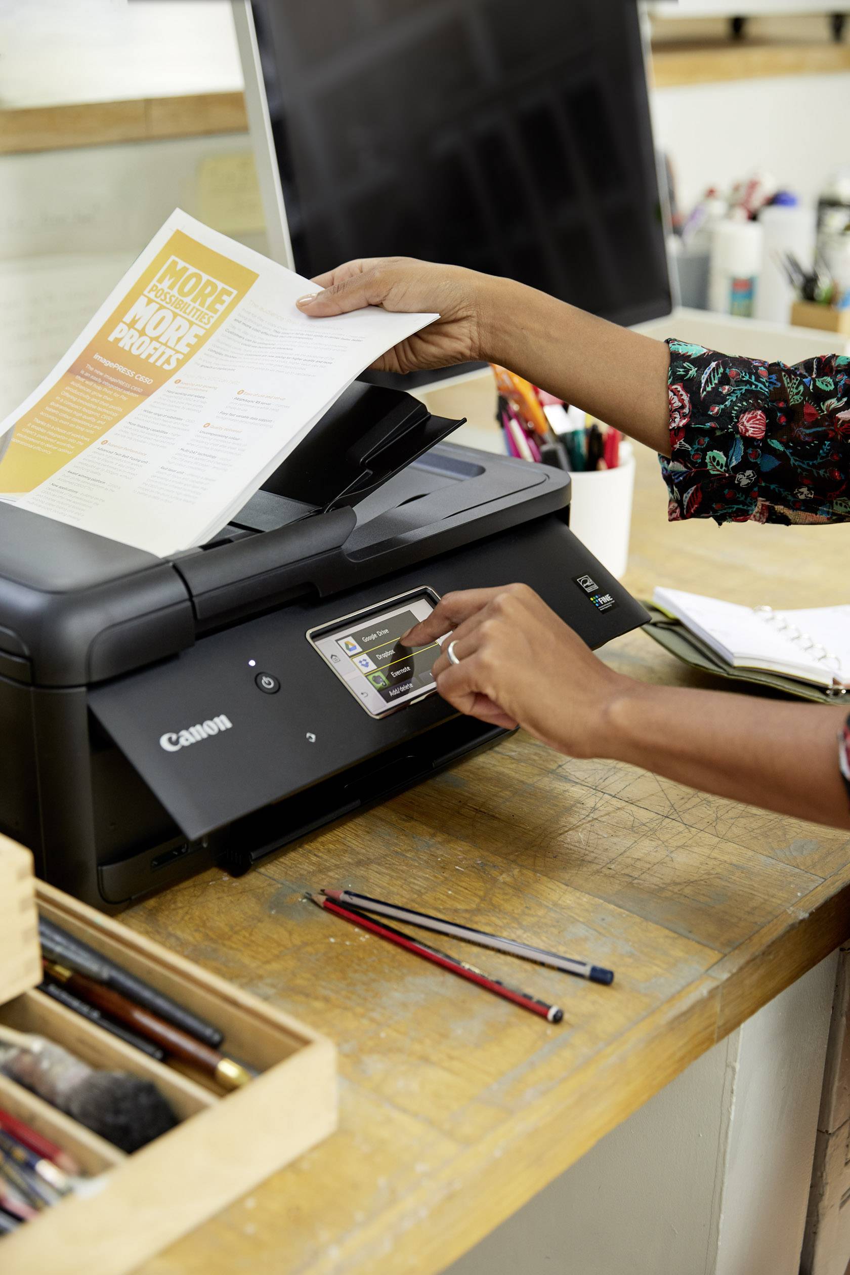 Canon PIXMA TR8550 Multifunktionsdrucker Tintenstrahl Farbe A4 Drucker, Scanner, Kopierer, Fax LAN, WLAN, Bluetooth®, Duplex