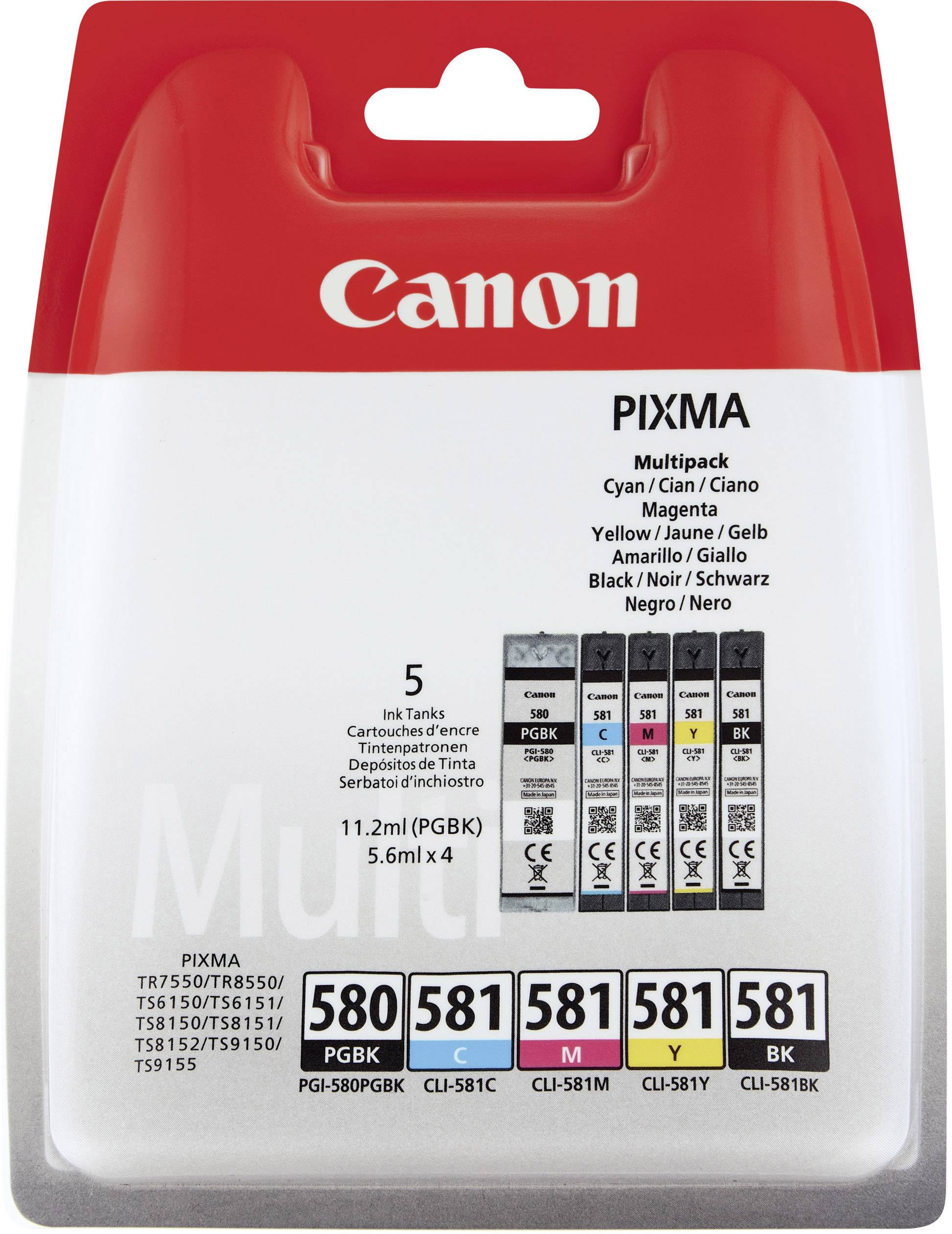 Canon PGI-580 PGBK/CLI-581 CMYBK Multipack - 5er-Pack