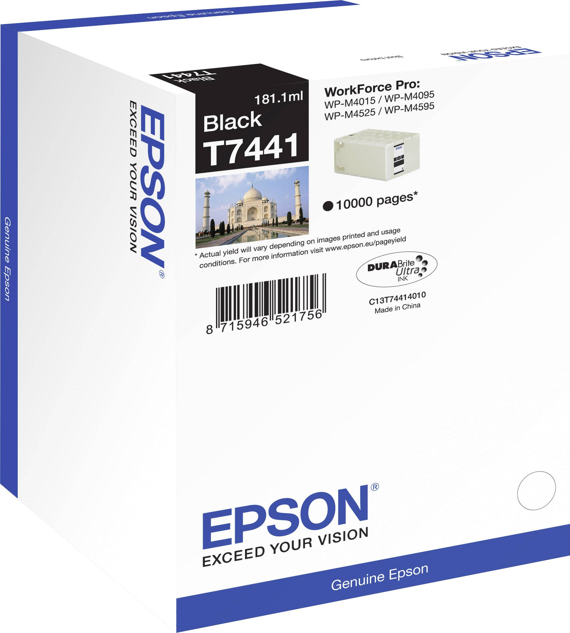 Epson T7441 - 181.1 ml - Schwarz - original - Blisterverpackung