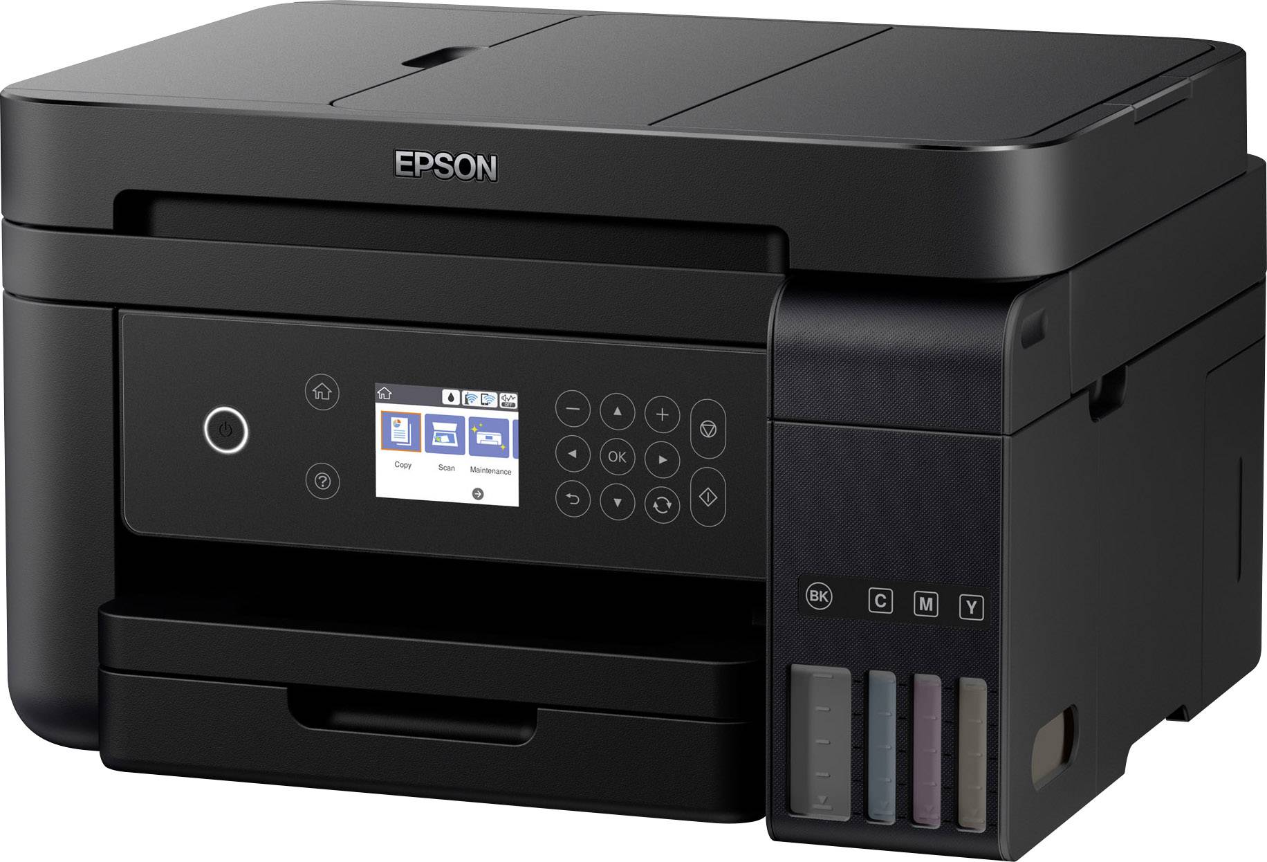 Epson EcoTank ET-3750 Farb Tintenstrahl Multifunktionsdrucker A4 Drucker, Scanner, Kopierer LAN, WLAN, ADF, Duplex