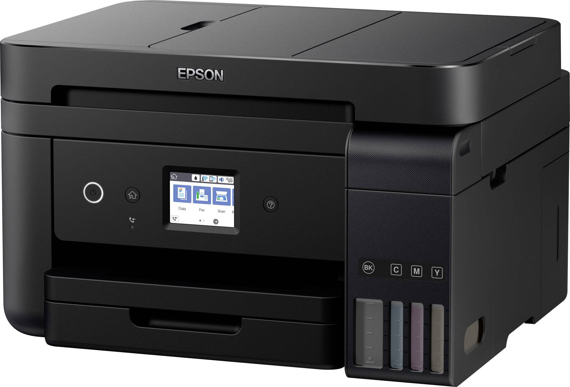 Epson EcoTank ET-4750 Farb Tintenstrahl Multifunktionsdrucker A4 Drucker, Scanner, Kopierer, Fax LAN, WLAN, ADF, Duplex, Tintentank-System