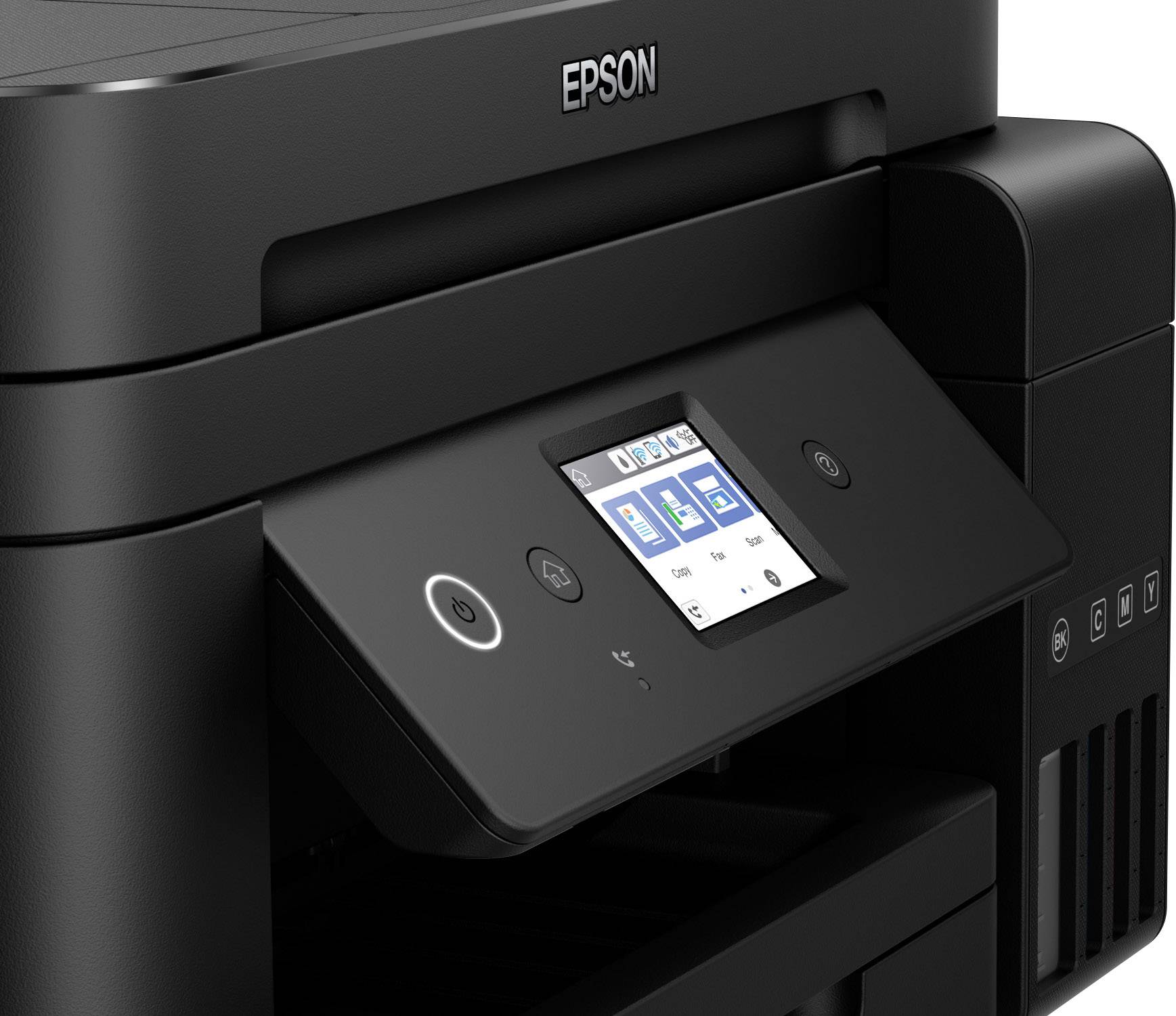Epson EcoTank ET-4750 Farb Tintenstrahl Multifunktionsdrucker A4 Drucker, Scanner, Kopierer, Fax LAN, WLAN, ADF, Duplex, Tintentank-System