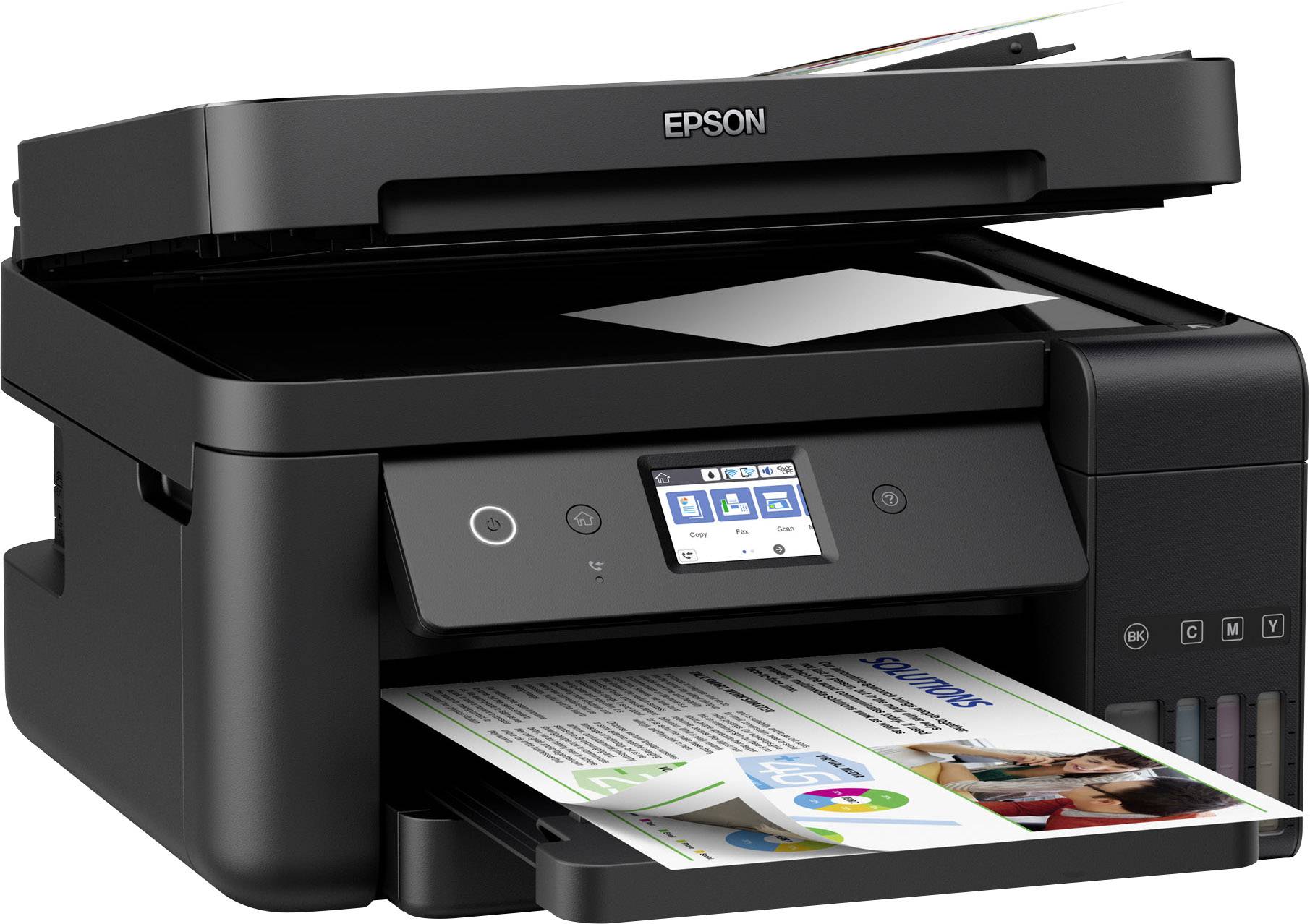 Epson EcoTank ET-4750 Farb Tintenstrahl Multifunktionsdrucker A4 Drucker, Scanner, Kopierer, Fax LAN, WLAN, ADF, Duplex, Tintentank-System