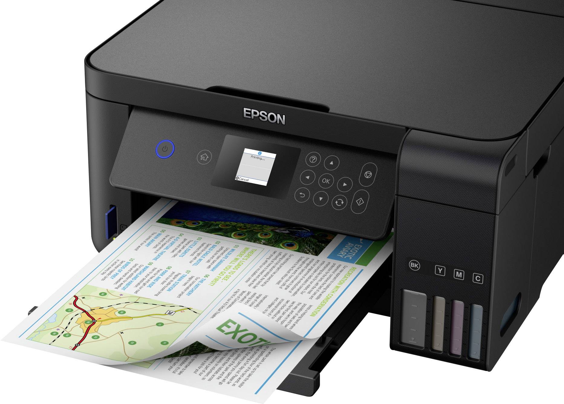 Epson EcoTank ET-2750 Set Tintenstrahl Multifunktionsdrucker A4 Drucker, Scanner, Kopierer WLAN, Duplex, Tintentank-System