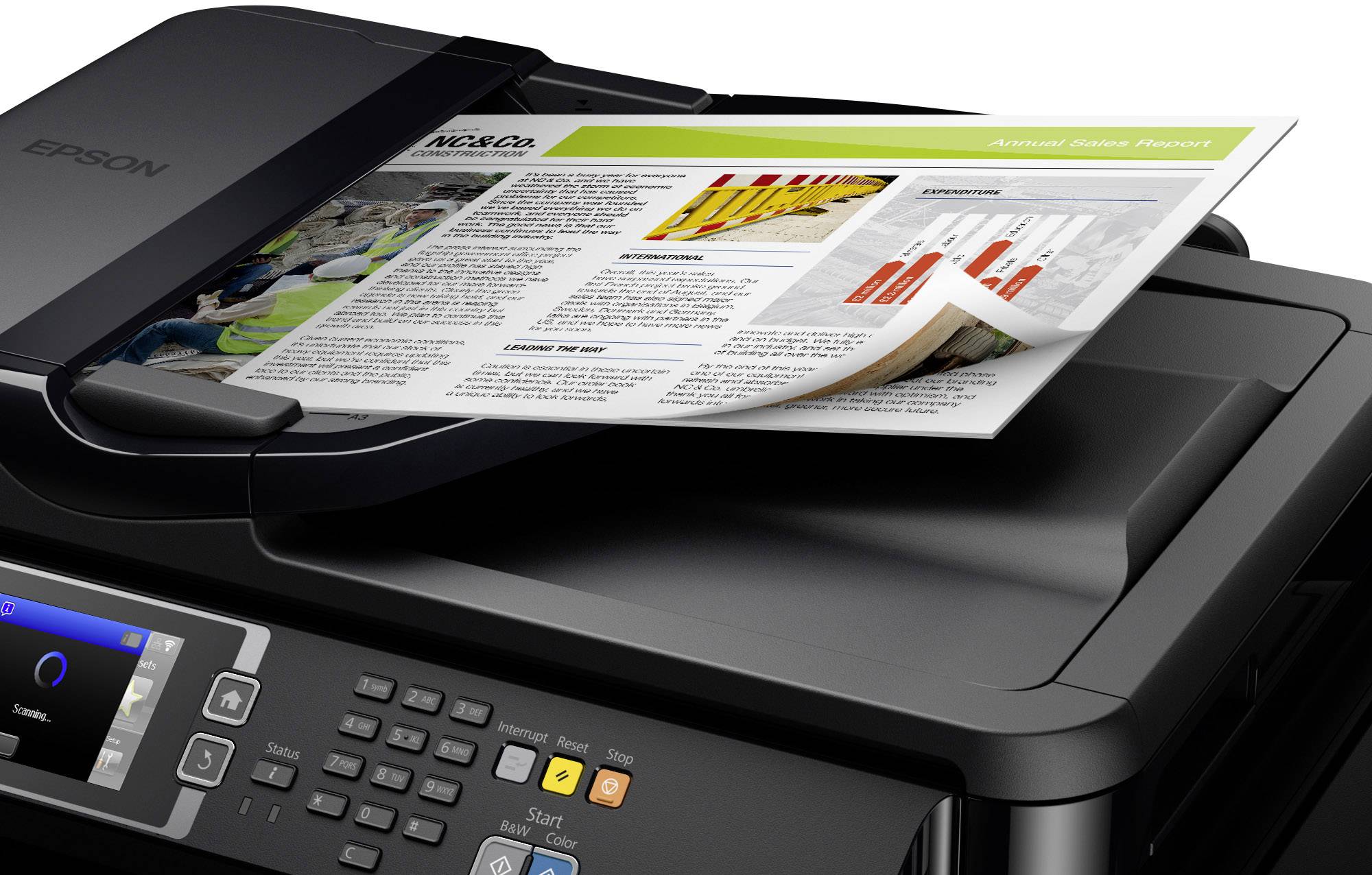 Epson EcoTank ET-16500 Farb Tintenstrahl Multifunktionsdrucker A3 Drucker, Scanner, Kopierer, Fax LAN, WLAN, Duplex