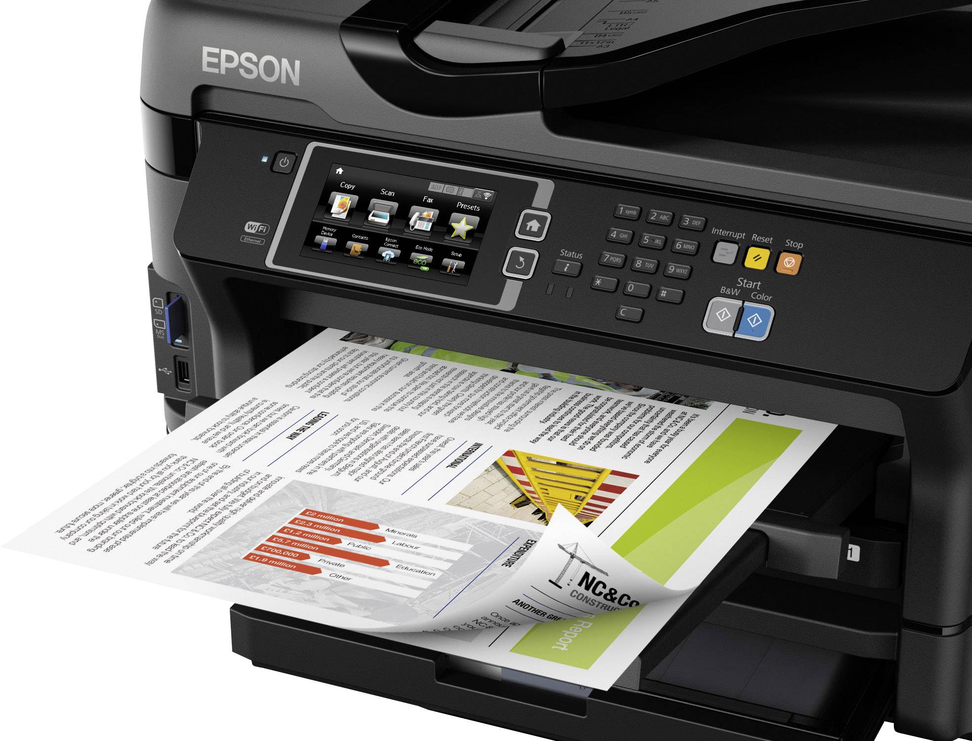 Epson EcoTank ET-16500 Farb Tintenstrahl Multifunktionsdrucker A3 Drucker, Scanner, Kopierer, Fax LAN, WLAN, Duplex