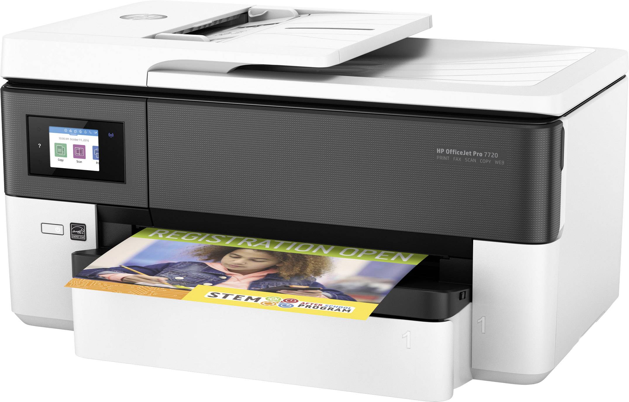 HP Officejet Pro 7720 Wide Format All-in-One Multifunktionsdrucker Tintenstrahl Farbe A3 Drucker, Scanner, Kopierer, Fax LAN, WLAN, Duplex, ADF