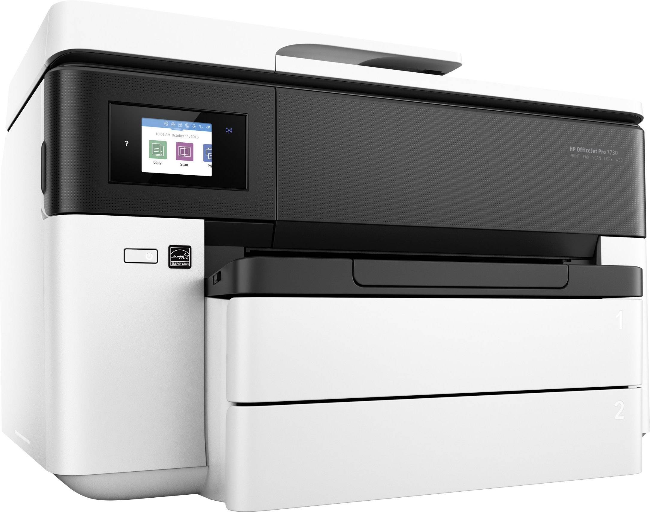 HP Officejet Pro 7730 Wide Format All-in-One Multifunktionsdrucker Tintenstrahl Farbe A3 Drucker, Scanner, Kopierer, Fax LAN, WLAN, Duplex, ADF