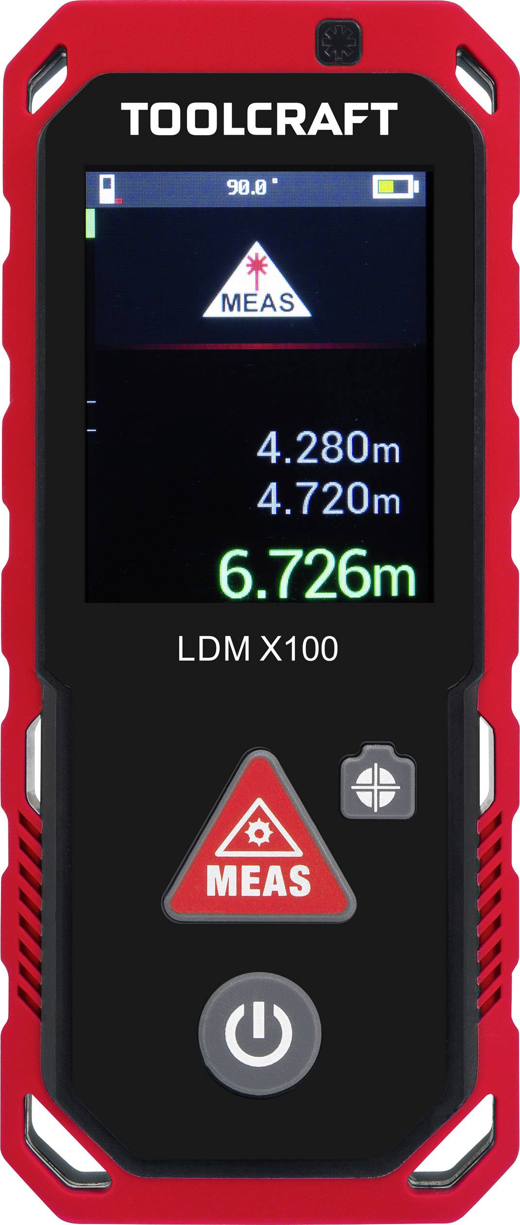 TOOLCRAFT LDM X100 Laser-Entfernungsmesser Bluetooth, Koffer, Dokumentations-App, Touchscreen Messbereich (max.) 100m