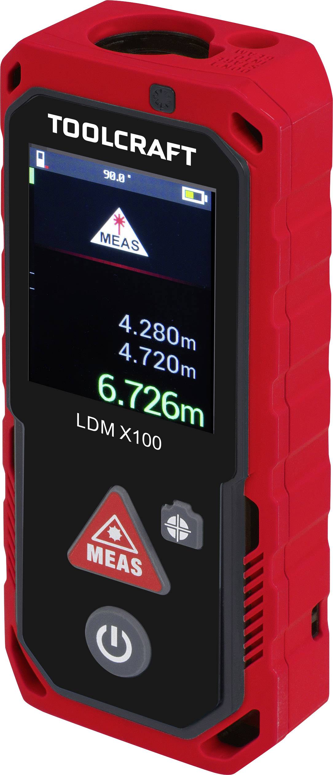 TOOLCRAFT LDM X100 Laser-Entfernungsmesser Bluetooth, Koffer, Dokumentations-App, Touchscreen Messbereich (max.) 100m