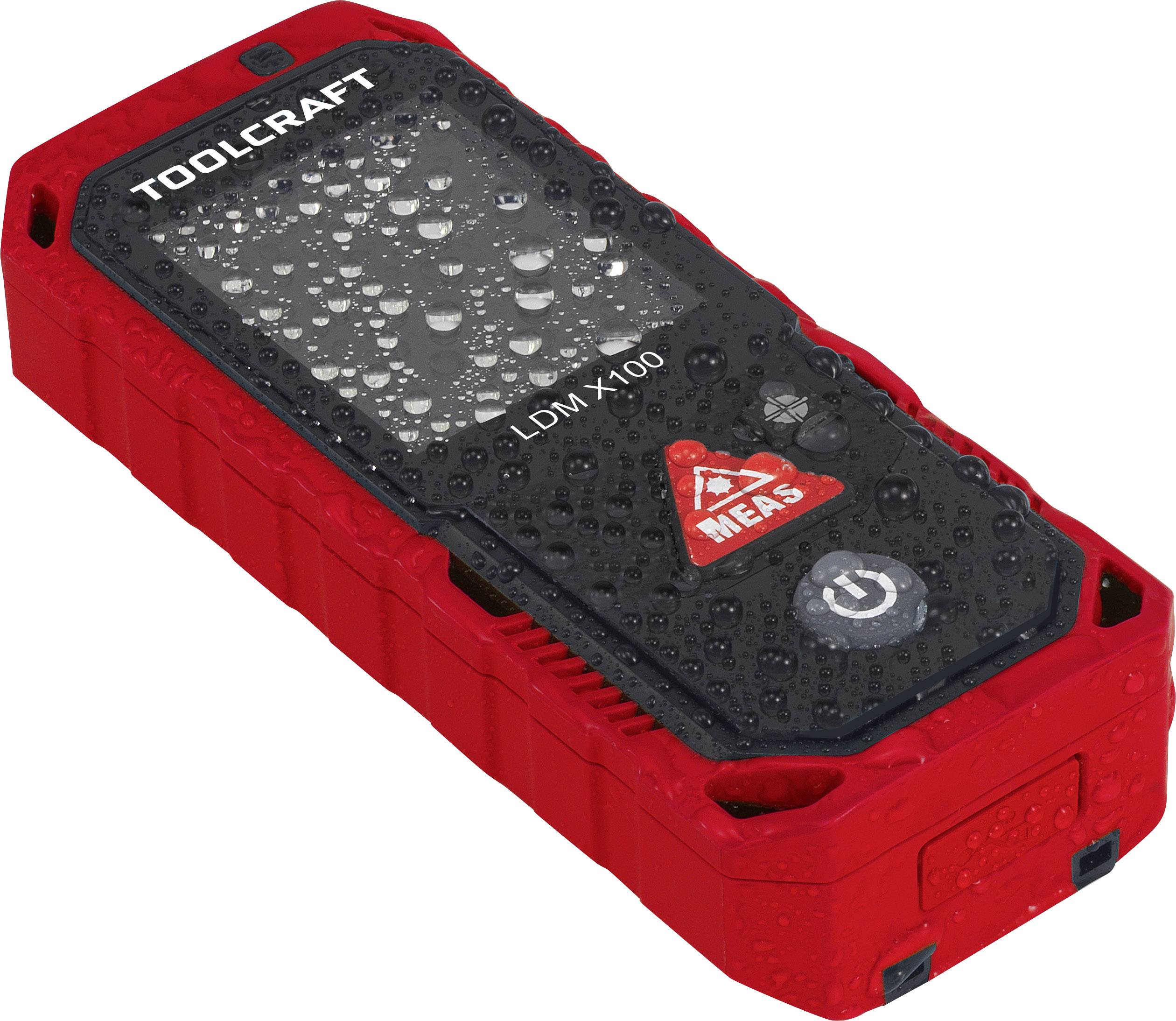 TOOLCRAFT LDM X100 Laser-Entfernungsmesser Bluetooth, Koffer, Dokumentations-App, Touchscreen Messbereich (max.) 100m