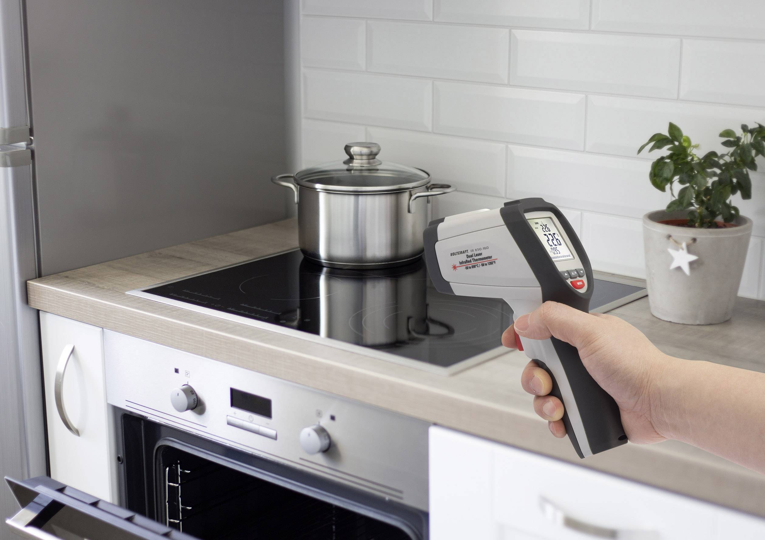 VOLTCRAFT IR 650-16D Infrarot-Thermometer kalibriert (DAkkS-akkreditiertes Labor) Optik 16:1 -40 - 650°C Pyrometer