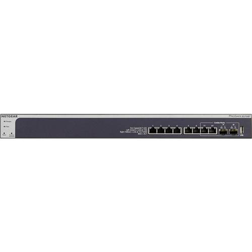 NETGEAR XS708T Switch Smart Managed Pro a 8 Porte 10G Gigabit Ethernet, con 2 SFP+ da 10Gigabit, Montaggio su Desktop/Rack NETGEAR XS708T Switch Smart Managed Pro a 8 Porte 10G Gigabit Ethernet, con 2 SFP+ da 10Gigabit, Montaggio su Desktop/Rack