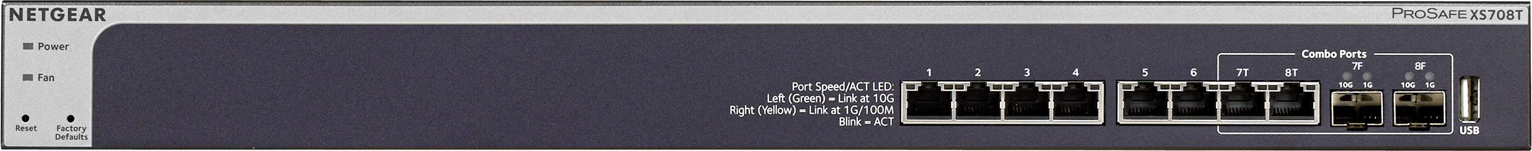 NETGEAR XS708T-100NES XS708T-100NES Netzwerk Switch 8 Port