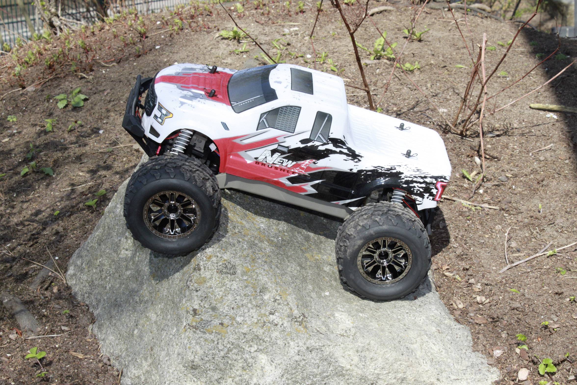 Reely 1:10 Monstertruck Kompletträder Offroad V Block 6-Doppelspeichen Titanium 2St.