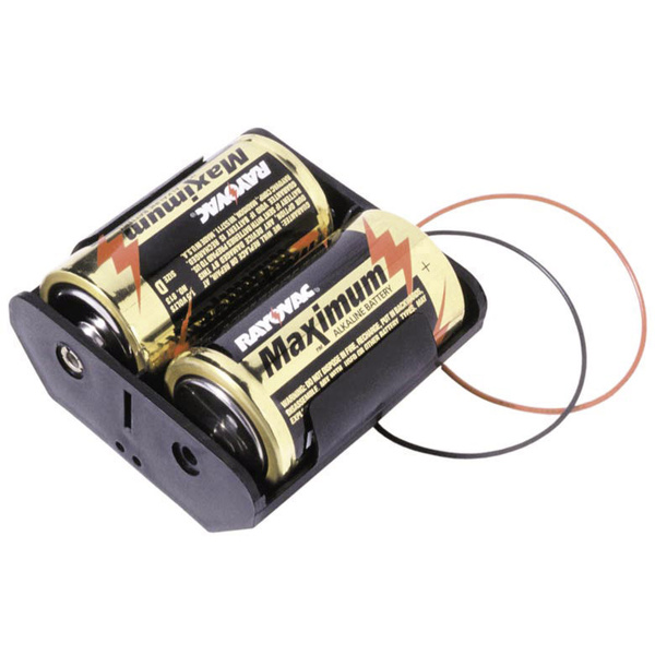 MPD BH2DW Batteriehalter 2x Mono (D) Kabel (L x B x H) 71 x 71 x 31mm