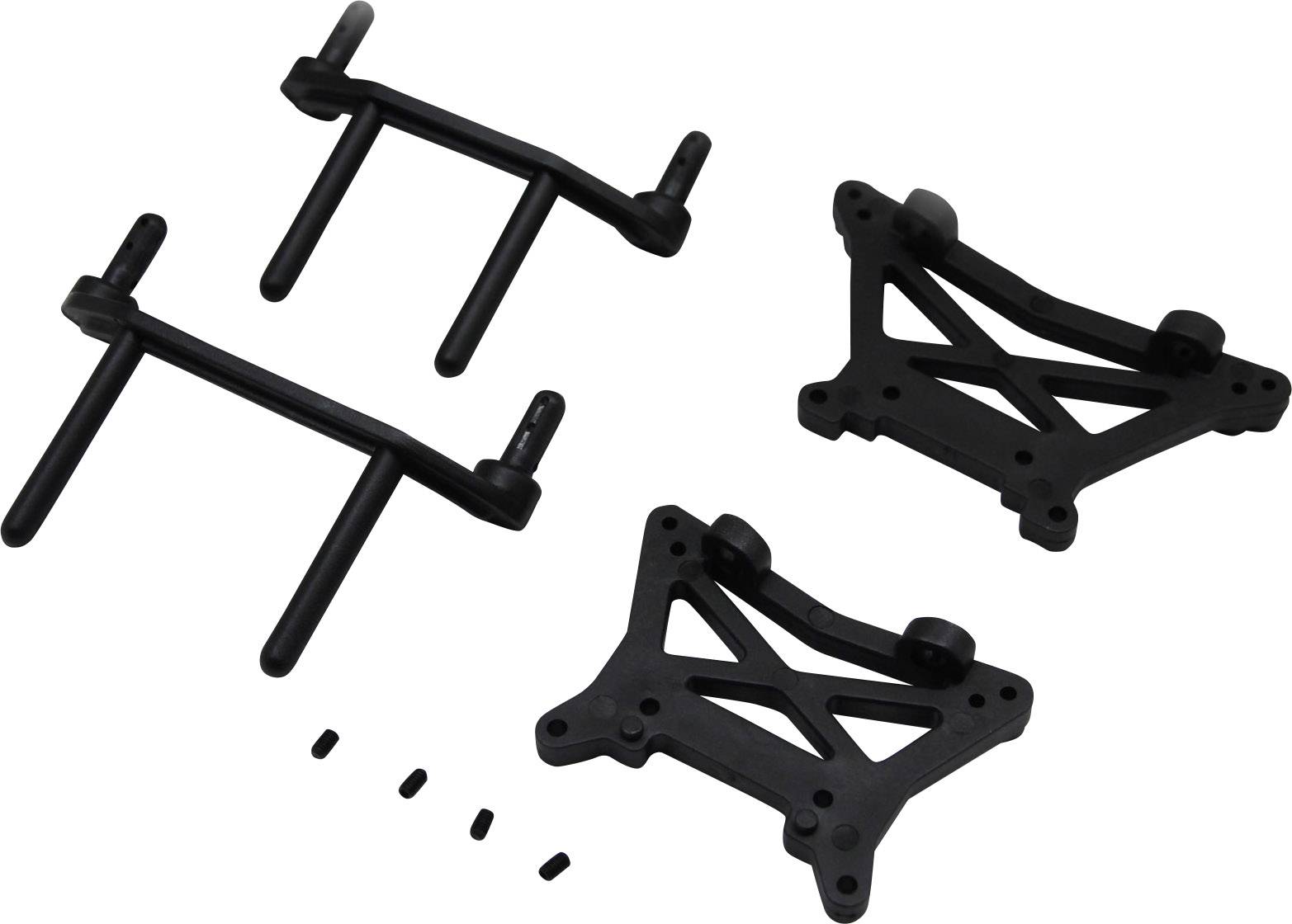 Reely 538547C Ersatzteil Dämpferbrücken vorne / hinten und Karosseriehalter