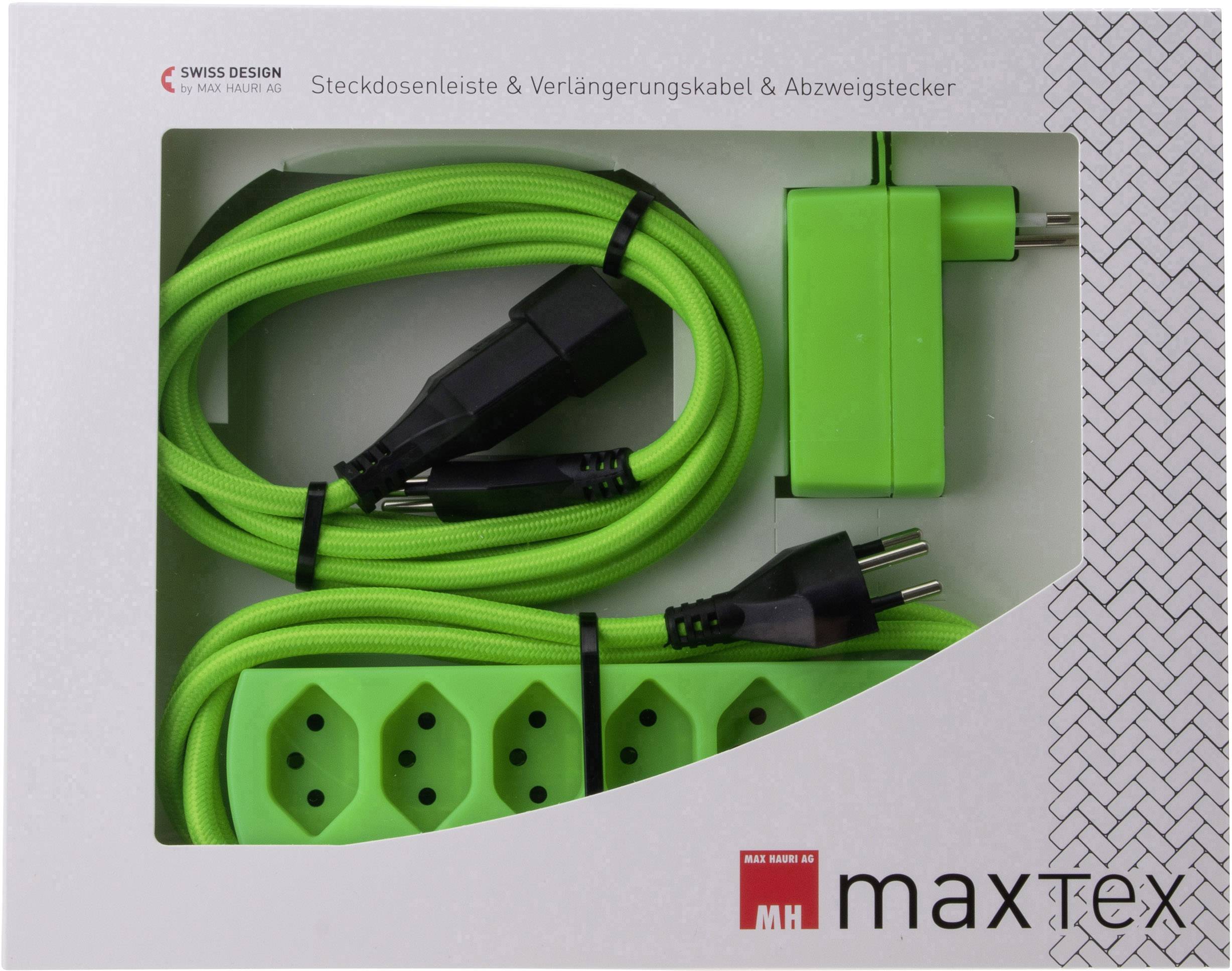Max Hauri AG 125390 Strom Verlängerungskabel Grün 3.00 m