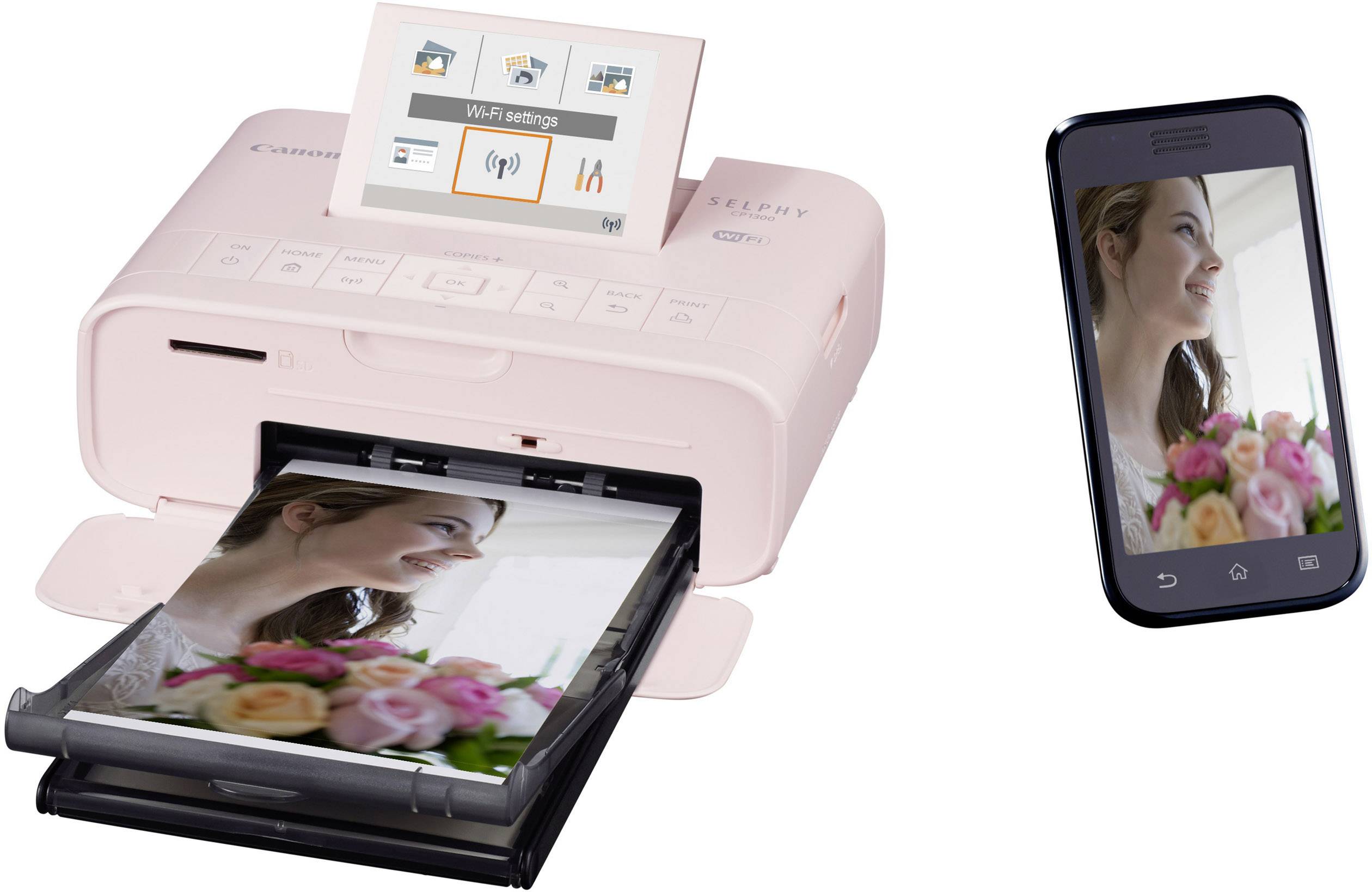 Canon SELPHY CP1300 - Drucker - Farbe - Thermosublimation - 100 x 148 mm bis zu 2.2 Abzüge/Min. (Farbe) - USB, USB-Host,