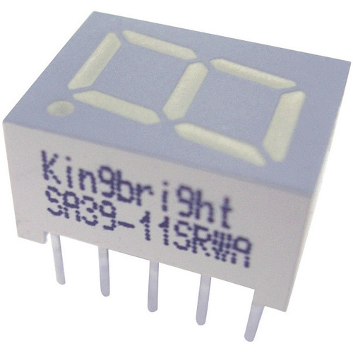 Kingbright 7-Segment-Anzeige Grün 10 mm 2.2 V Ziffernanzahl: 1 SC39-11GWA