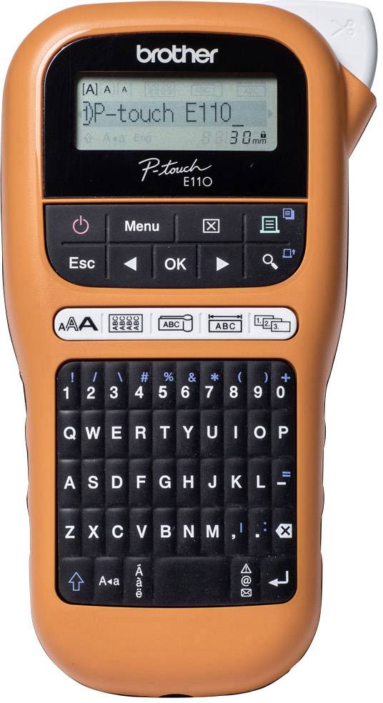 Brother P-touch E110VP Beschriftungsgerät Geeignet für Schriftband: TZe 3.5 mm, 6 mm, 9 mm, 12mm