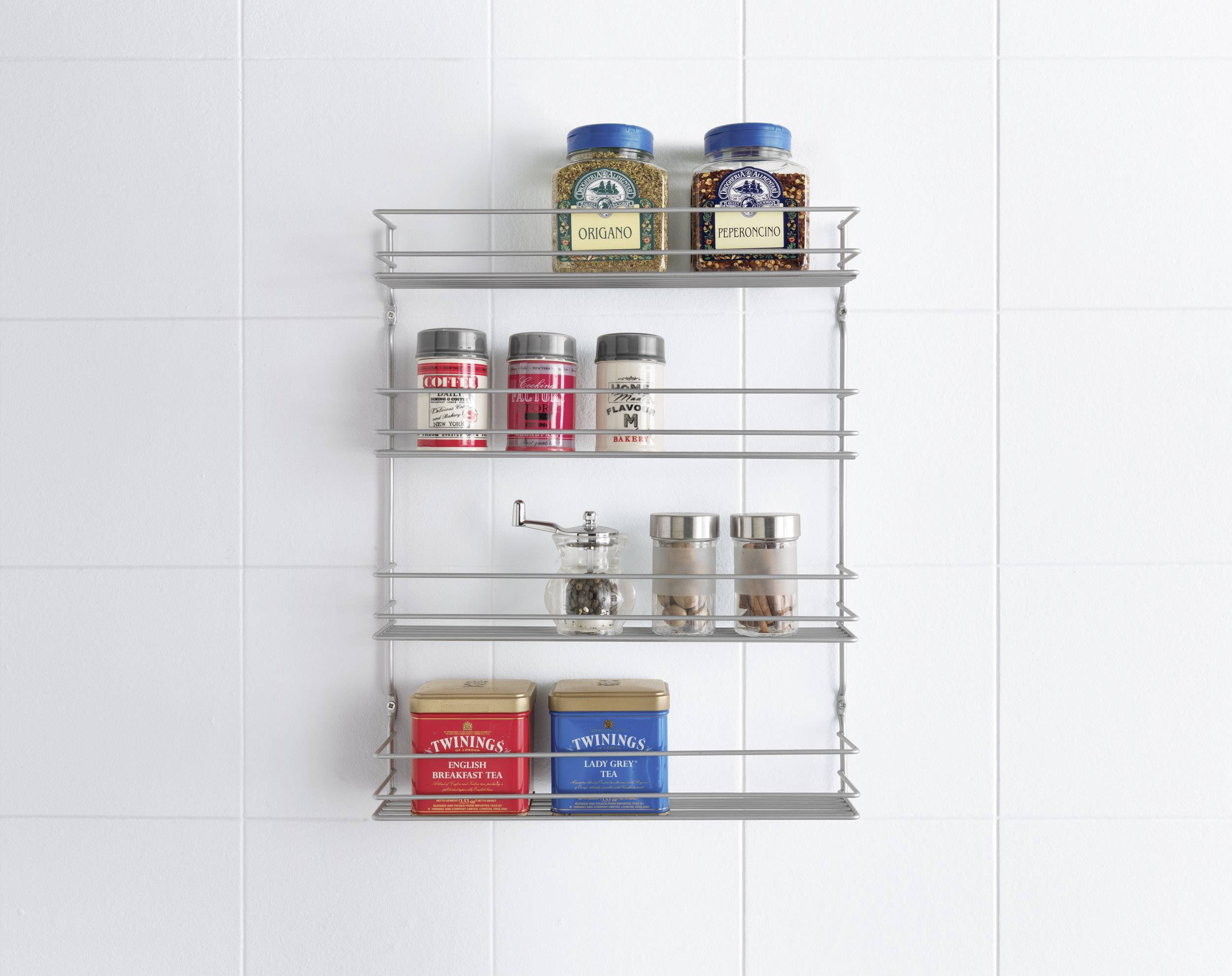 Metaltex 364634039 Metaltex Pepito Gewürzregal 4 Etg. Polytherm 36x8x45 cm